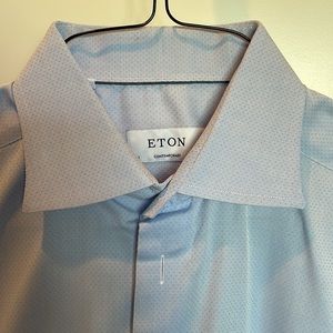 Eton Men's Blue patterned dress shirt 41/16